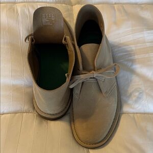 Clarks Beige Suede Chukka Boots
